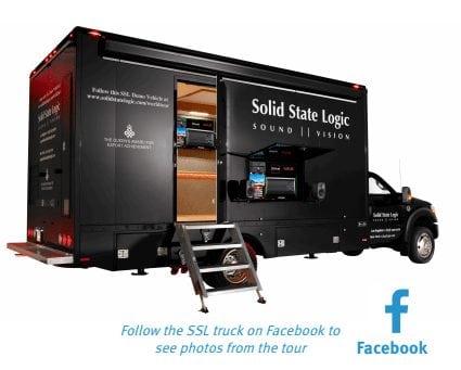SSL Demonstration Truck with AWS 948 and Nucleus 2 comes to Bad Racket Recording STudio
